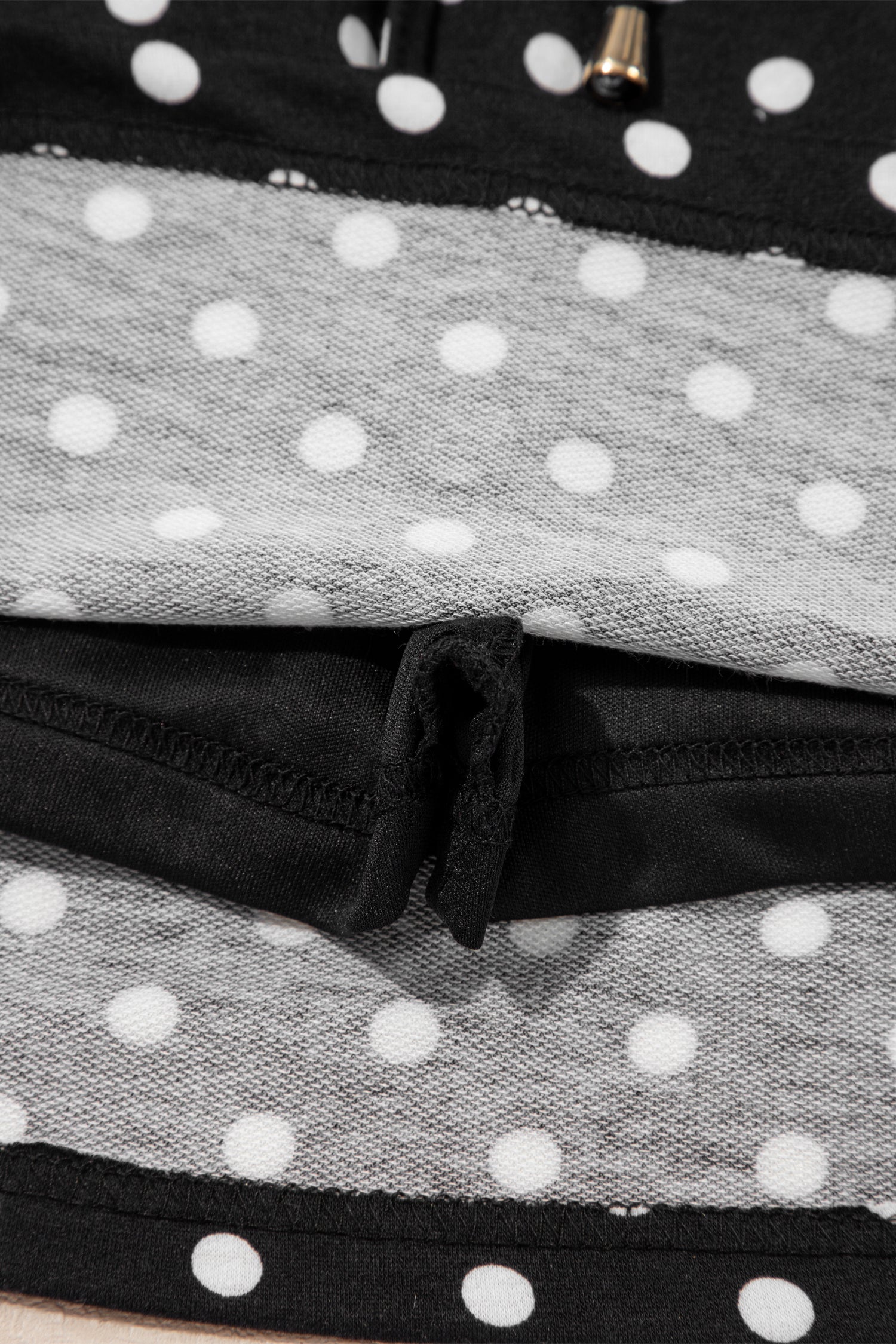Polka-Dot Mini Drawcord Everyday Skort in Black