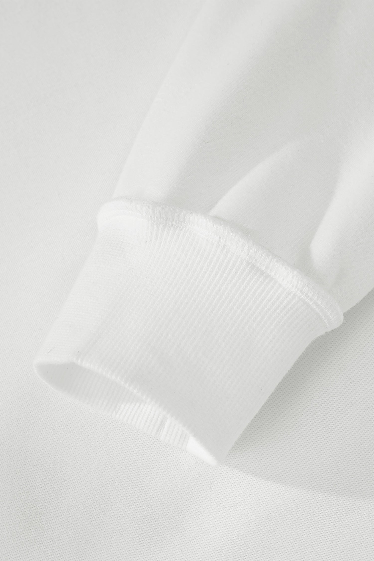 Oversize Sweatshirt Reversible Mock-Neck in White