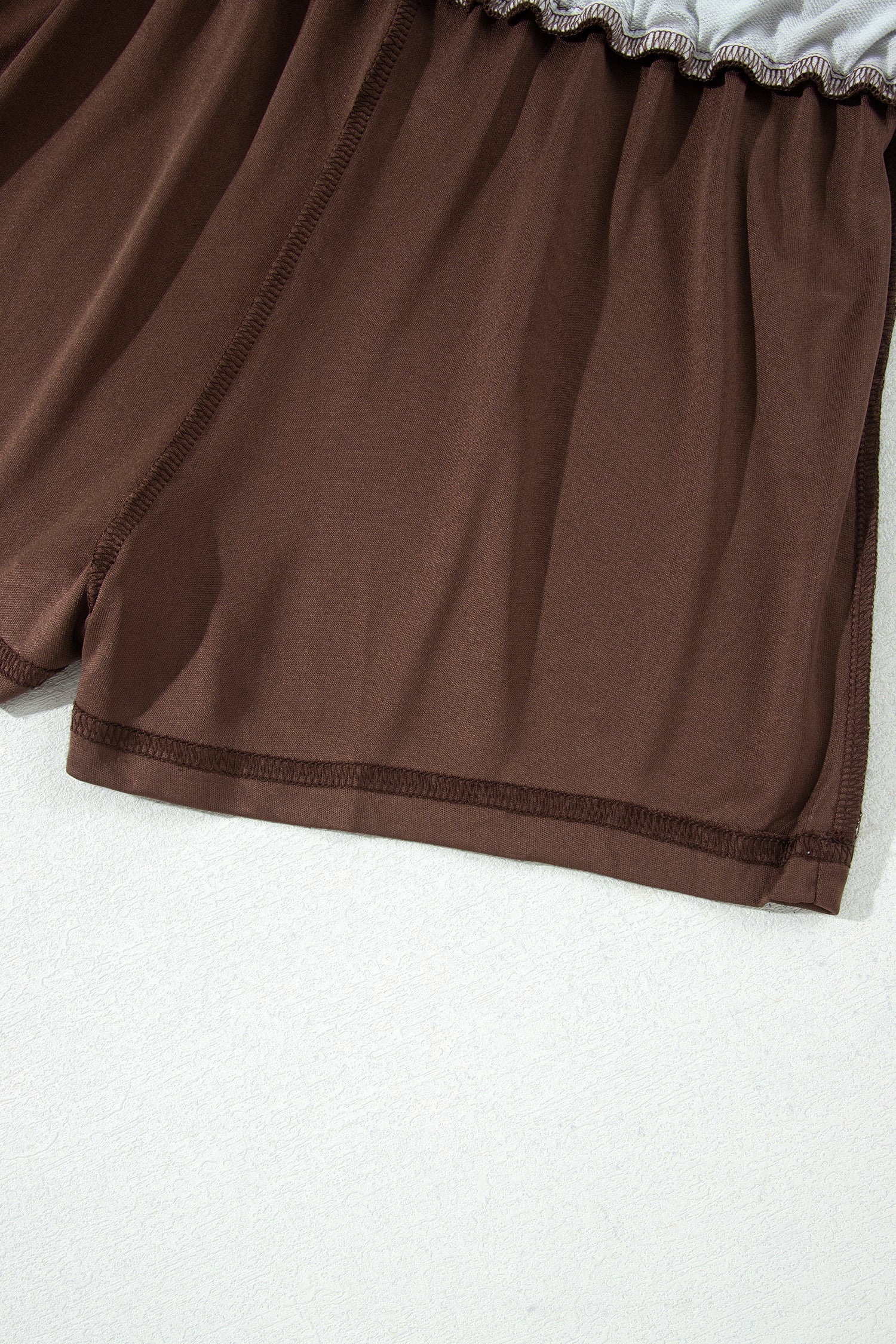 Pullover Embroidered Polka-Dot Embroidered Bow Detail 2pcs Skort Set in Brown