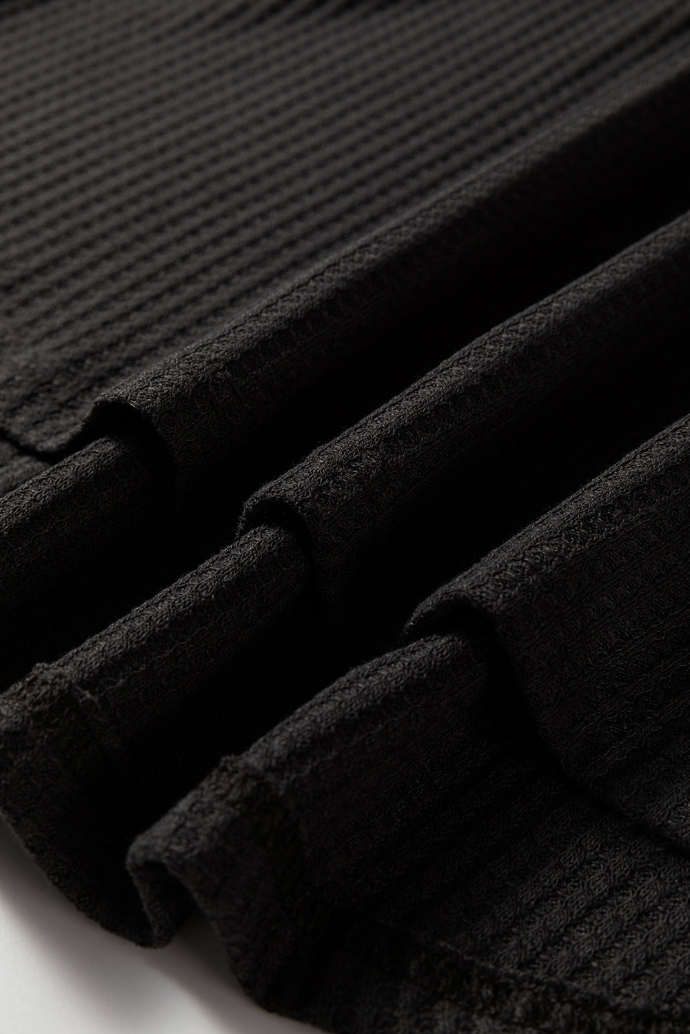 Waffle Half Knit Patchwork Zip Everyday Sweatshirt