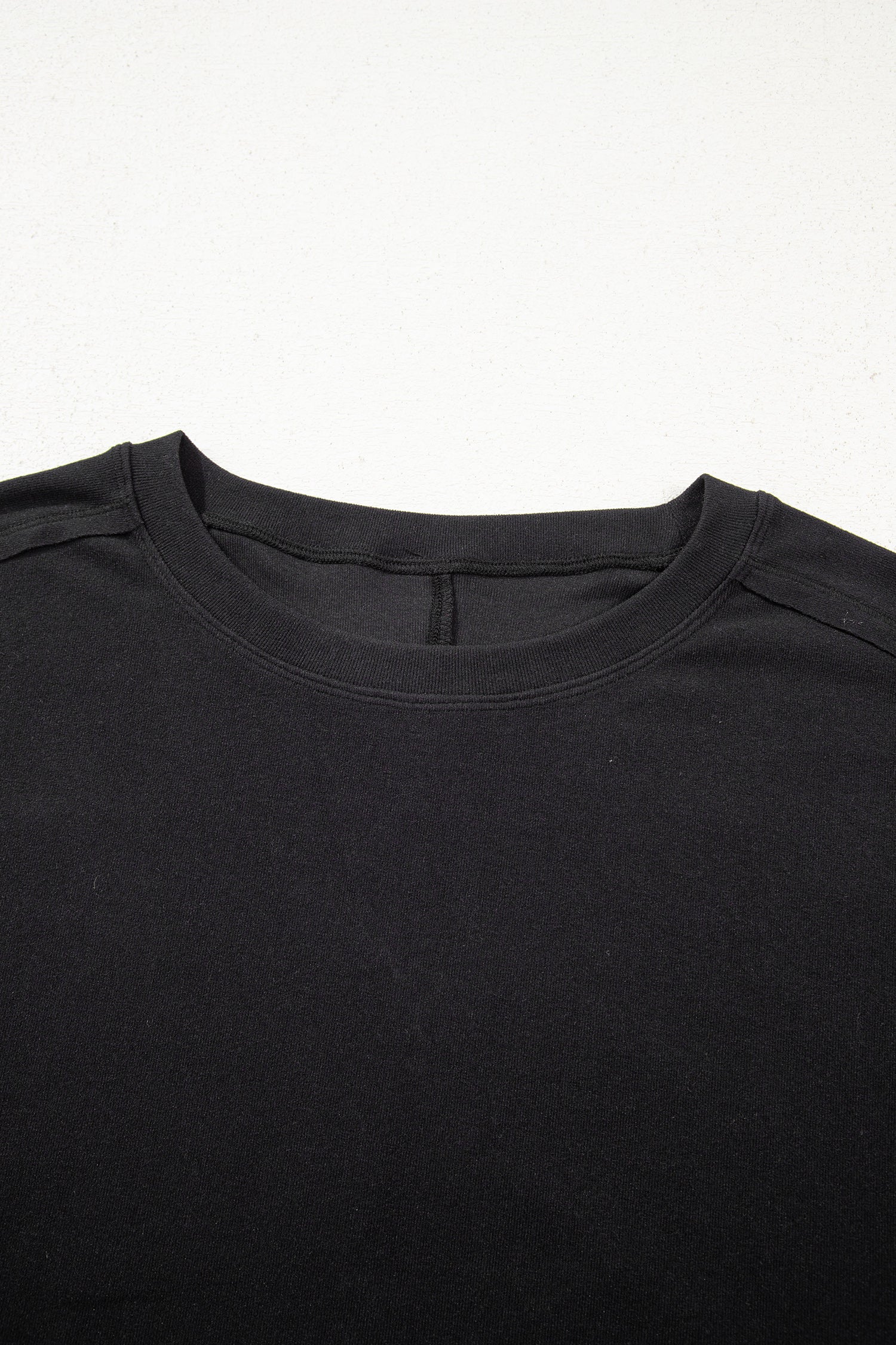 Bow Textured Patchwork Long-Sleeved Tee