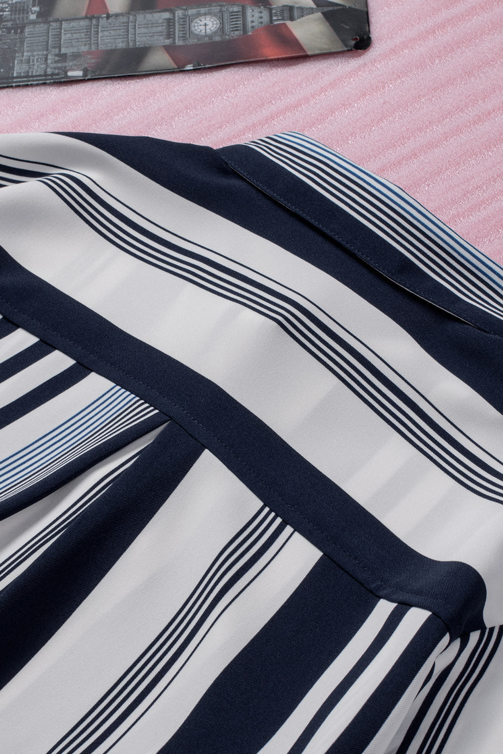 Women's Shirt with Navy Striped Contemporary Women