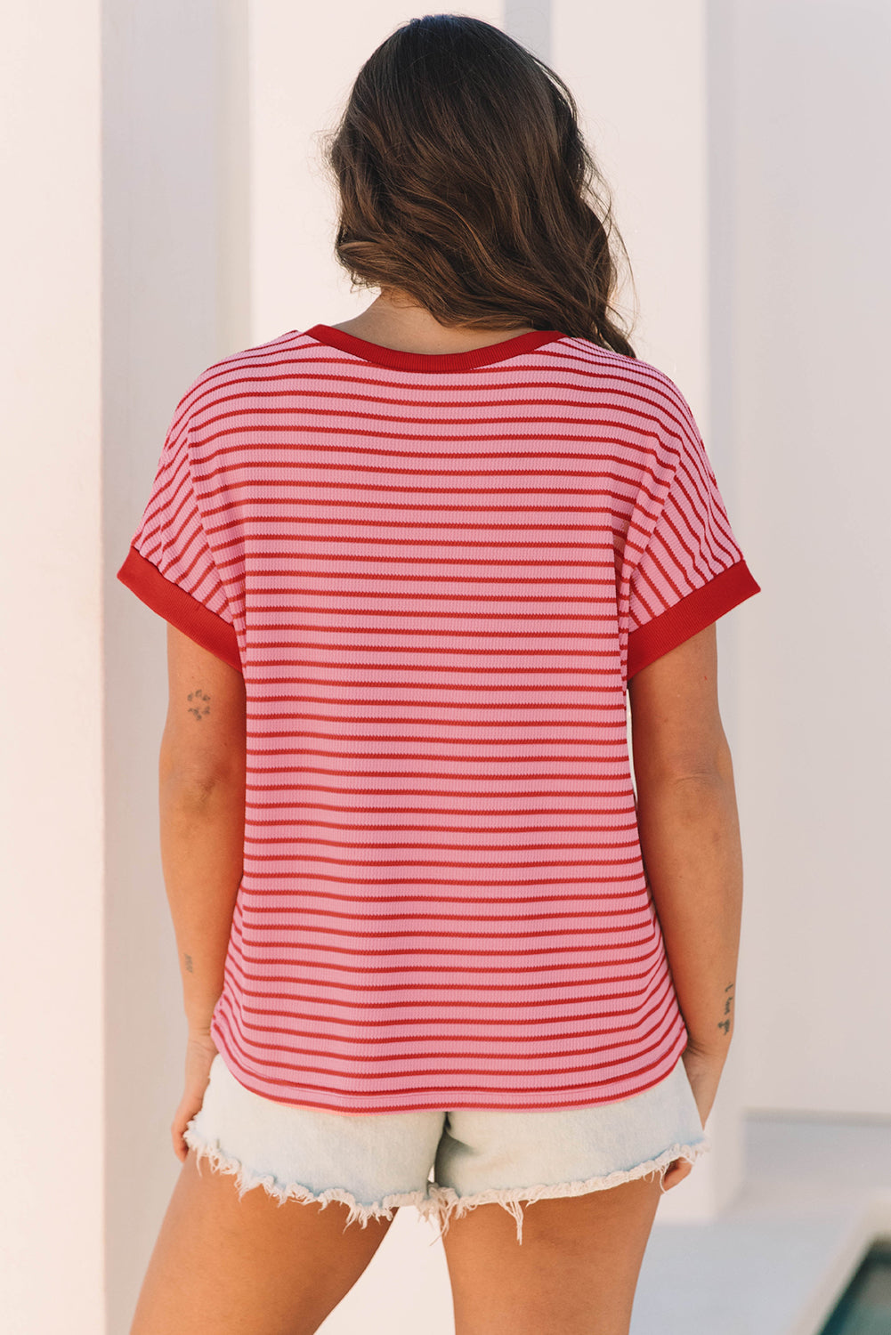 Knit Round-Neck T Shirt