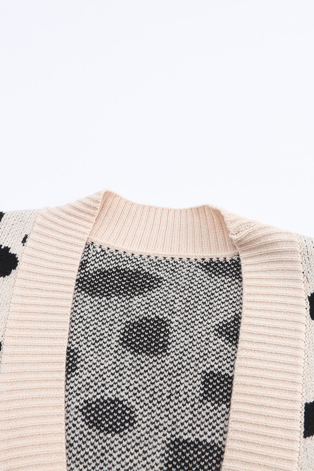 Women's Animal Spotted Pattern Open Front Cardigan