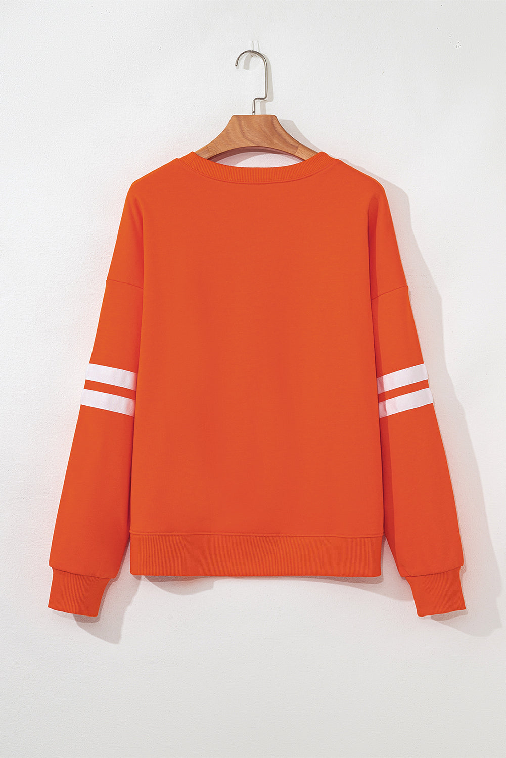 Detail Varsity Striped Drop-Shoulder Roomy Sweatshirt
