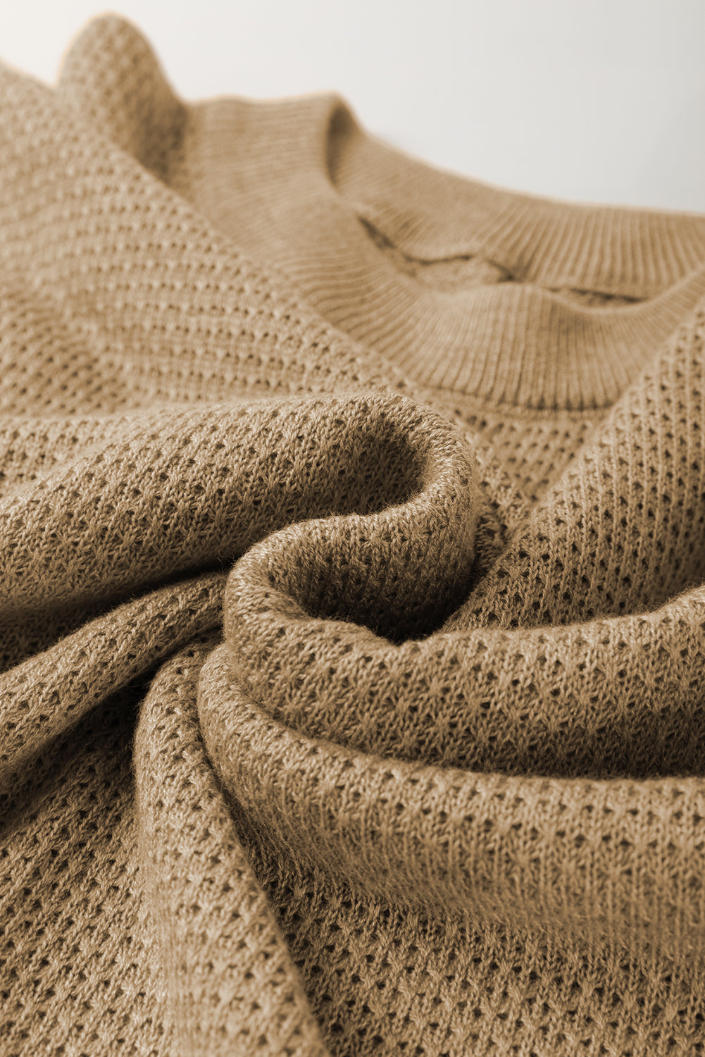 Straw Cashmere Yellow Brushed Everyday Fitted Knit Top