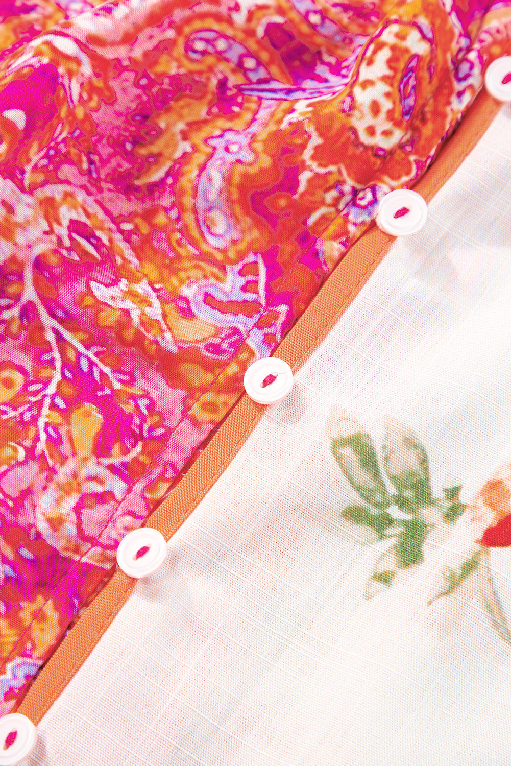 Women's Floral-Print Button-Front Bohemian Blouse