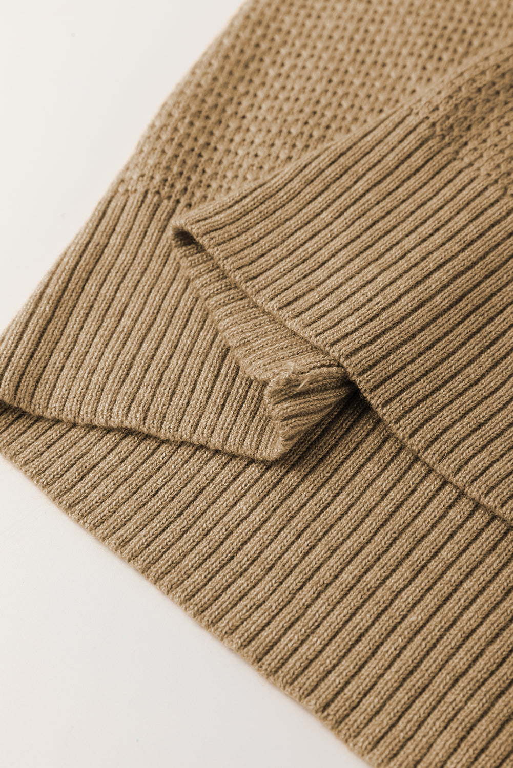 Straw Cashmere Yellow Brushed Everyday Fitted Knit Top