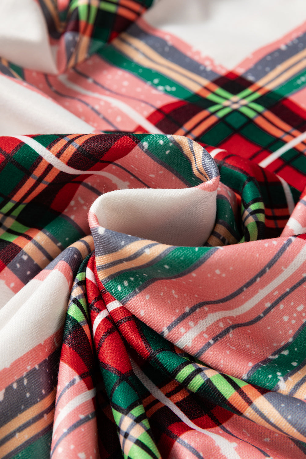 Christmas Top Plaid Allover and Pants Lounge Set