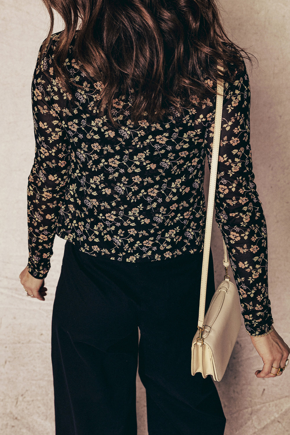 Floral-Print Mesh Tank Button Front Slim Cardigan 2-Piece Outfit
