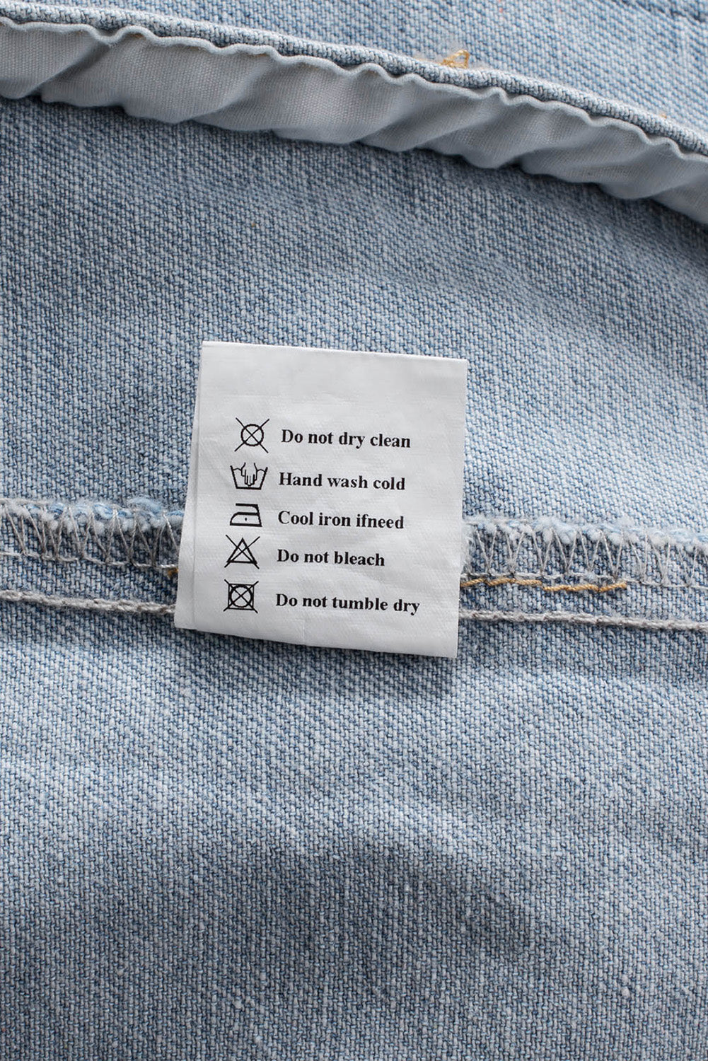 Women's Ripped Hooded Button Closure Denim Jacket