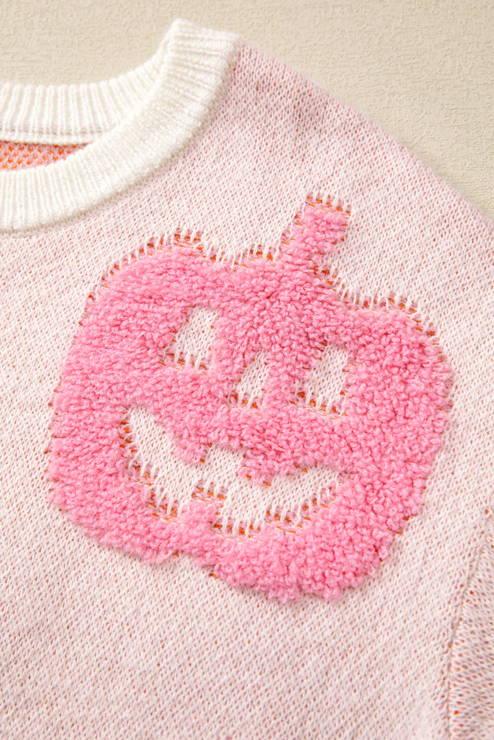 Halloween Cute Pumpkin Pattern Knit Top