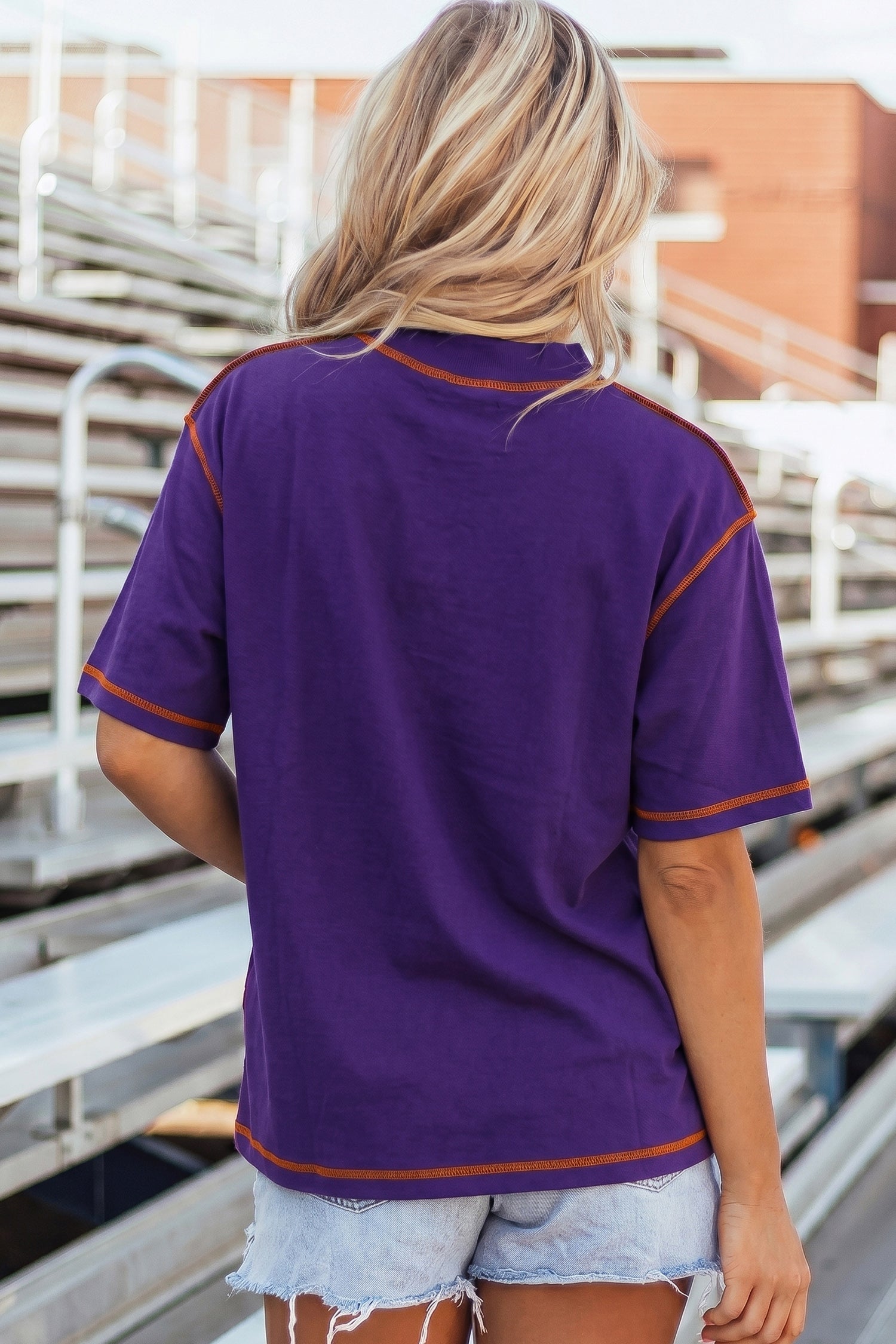 Reversible Contrast-Stitched T-Shirt