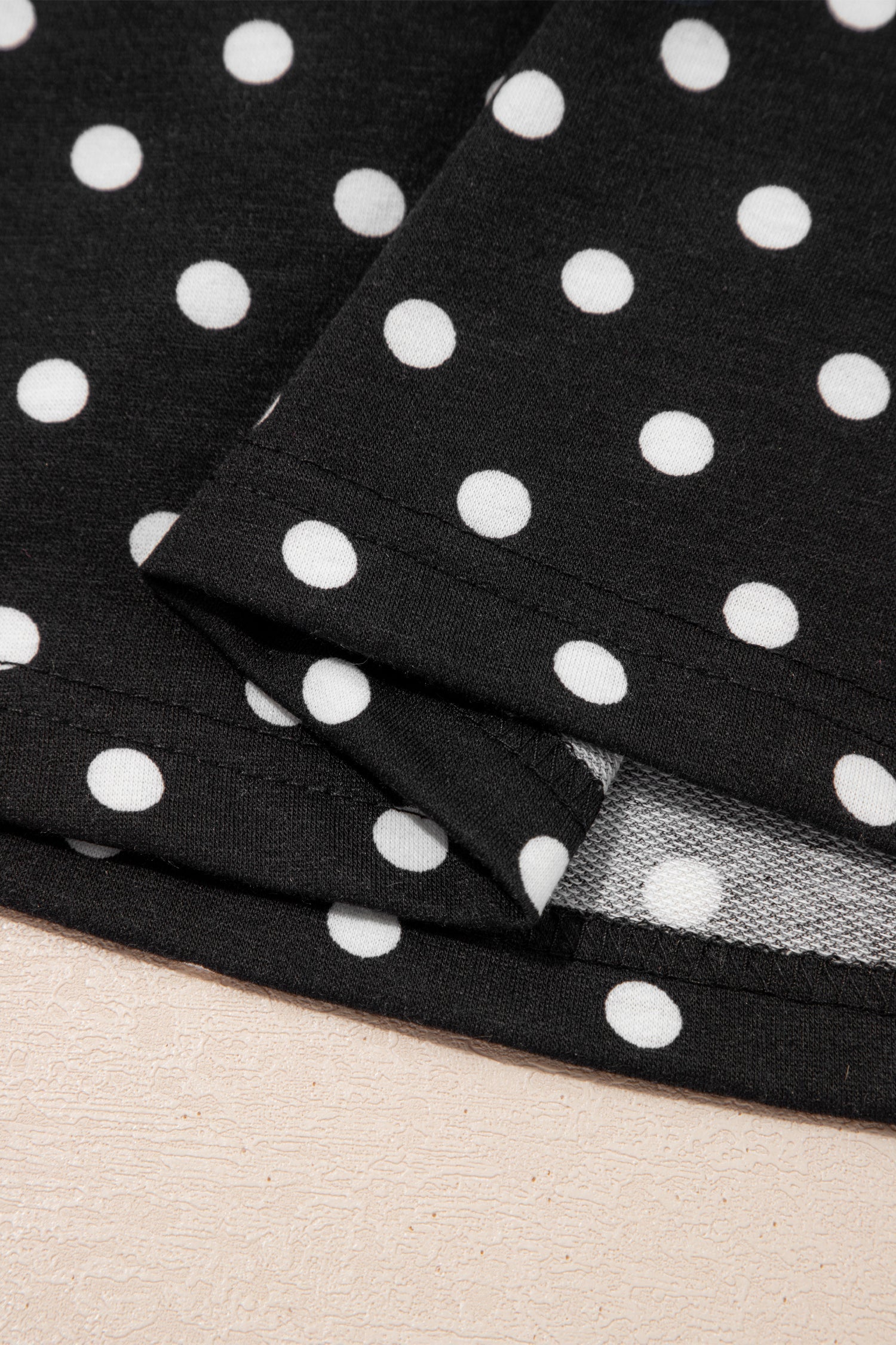 Polka-Dot Mini Drawcord Everyday Skort in Black