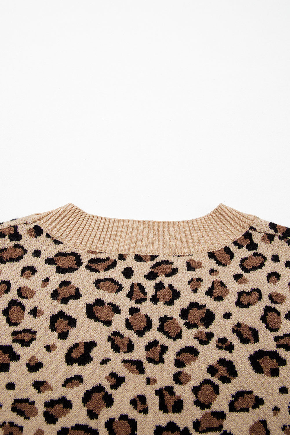 Leopard-Print Dolman Sleeve Knit Top