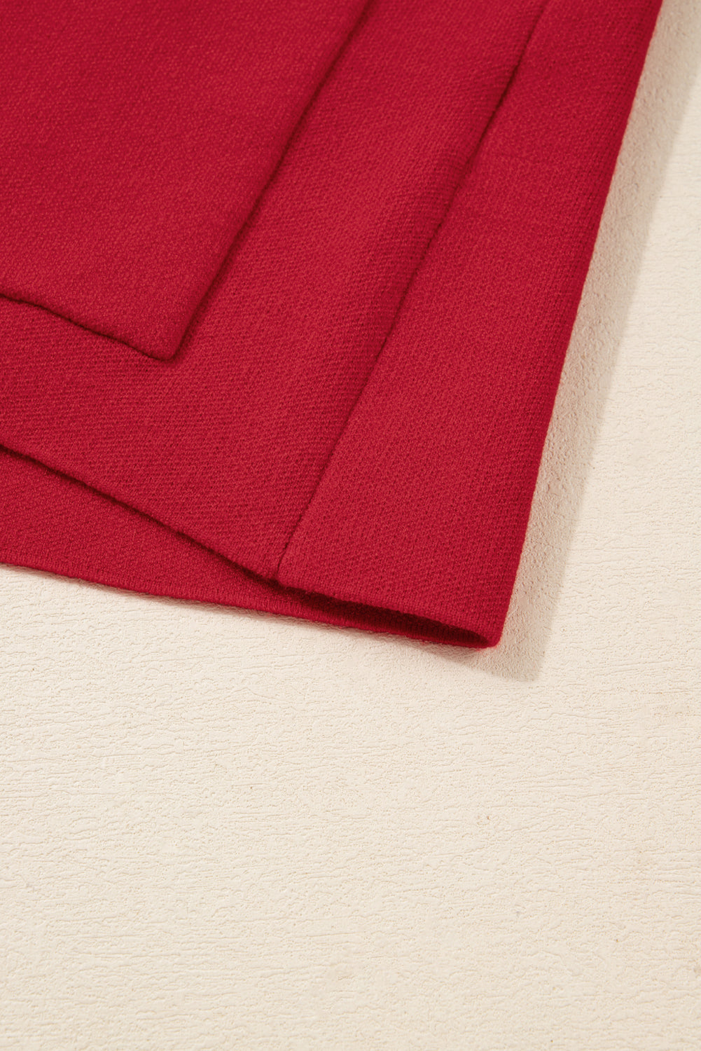 Collared Wrapped Button Front Cardigan Jacket in Fiery Red
