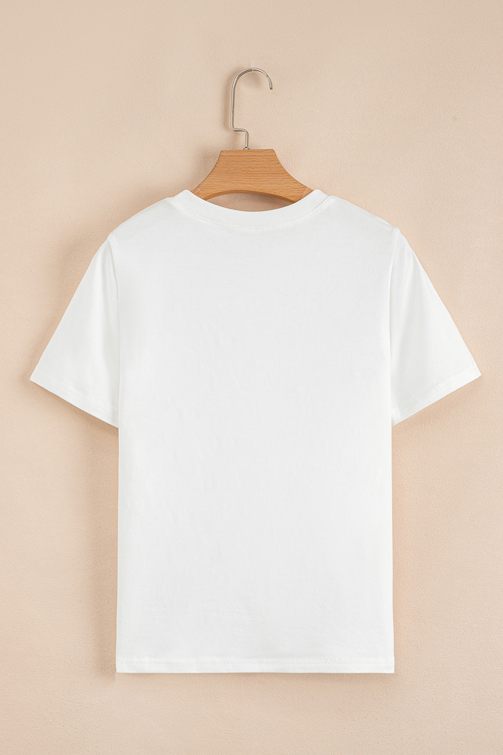 Rhinestone Bow Embellished Round-Neck Tee