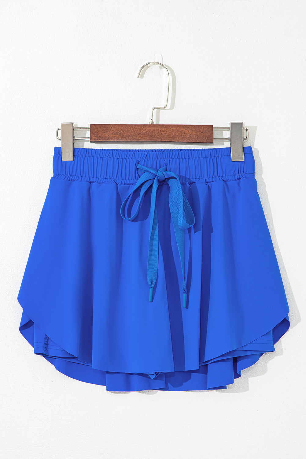 Waistband Drawcord Elastic Lined Tennis Skorts in Sky Blue