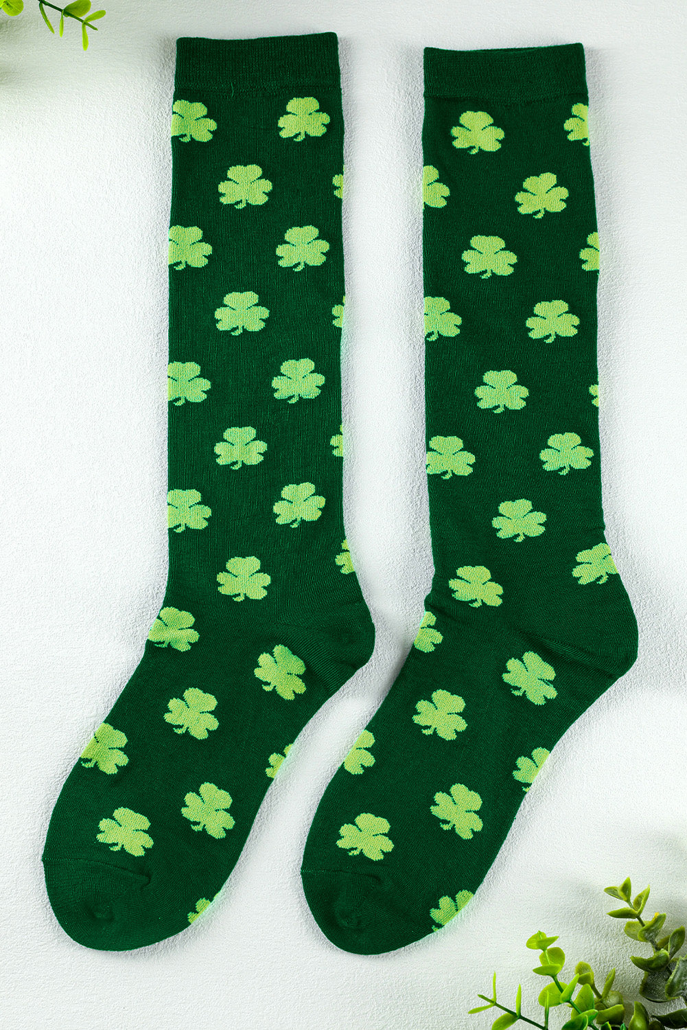 Clover St Patricks Print Tube Socks