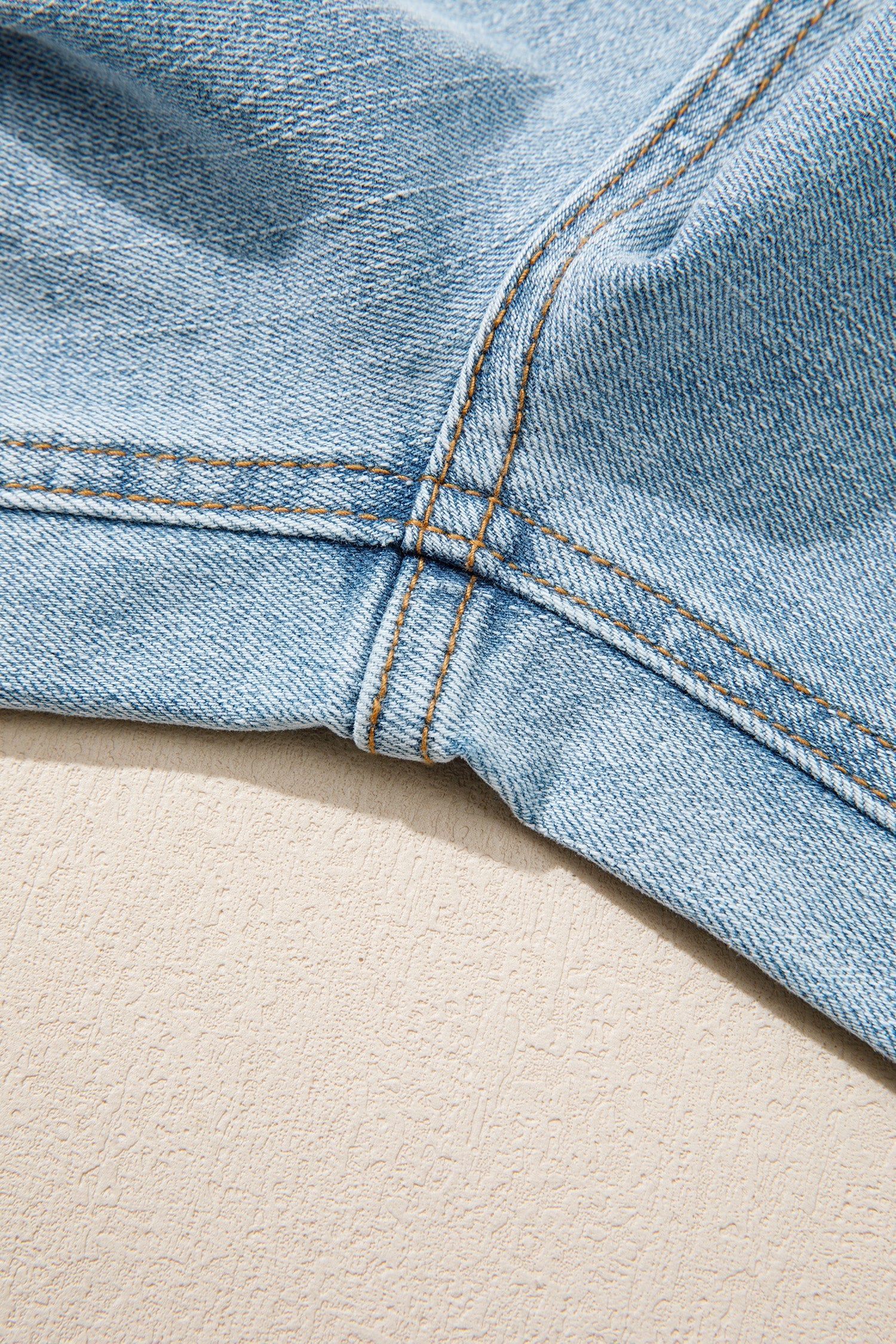 Regular Solid Full-Length Pocket Detail Denim Jeans in Beau Blue