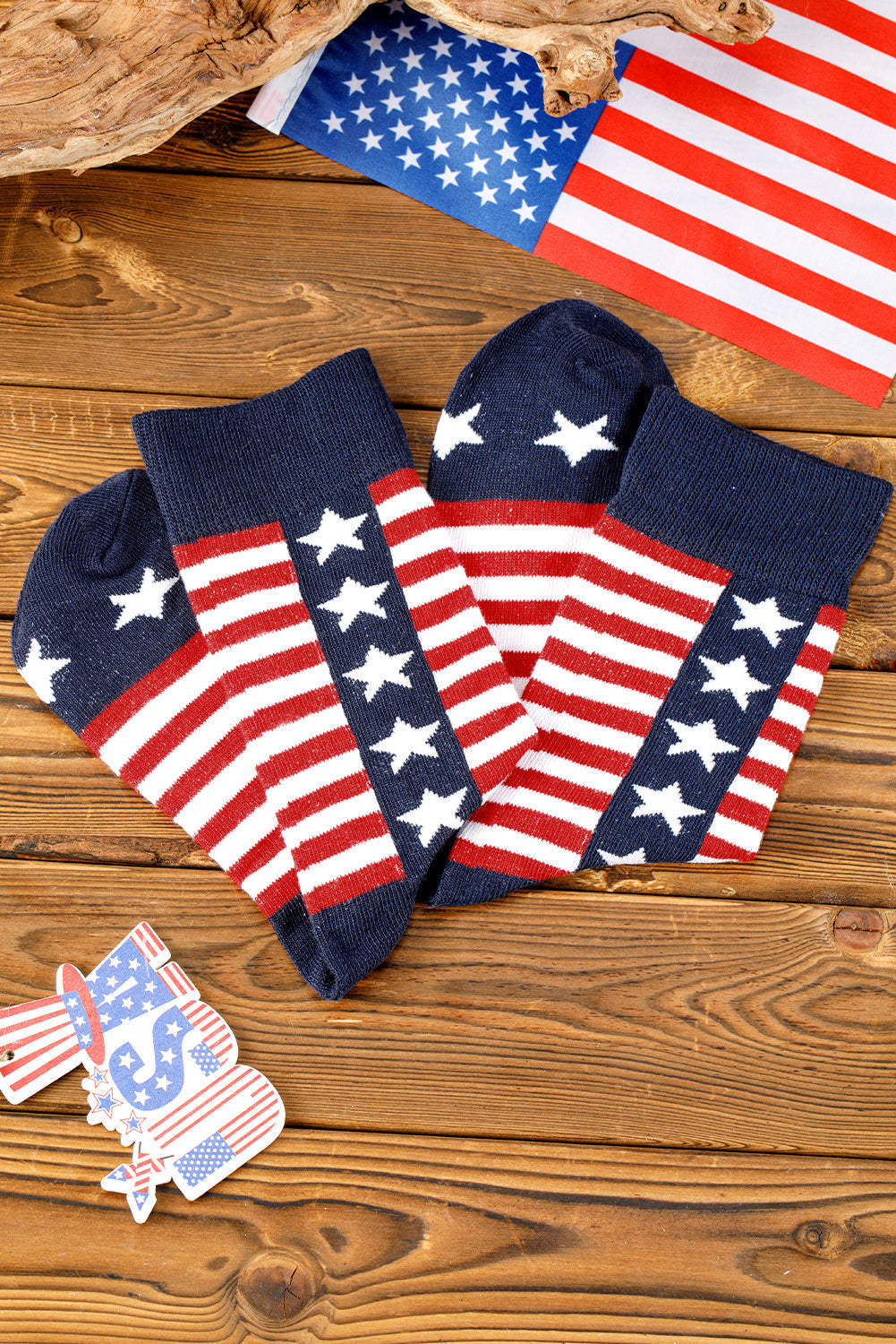 Inspired Stripes American Stripes Stars Crew Socks