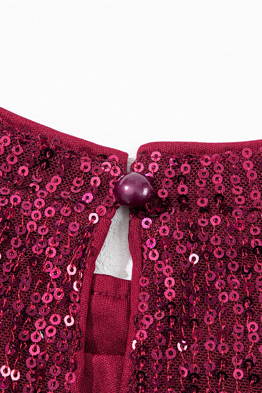 Women's Sleeve Sparkling Sequin Short Bubble Blouse