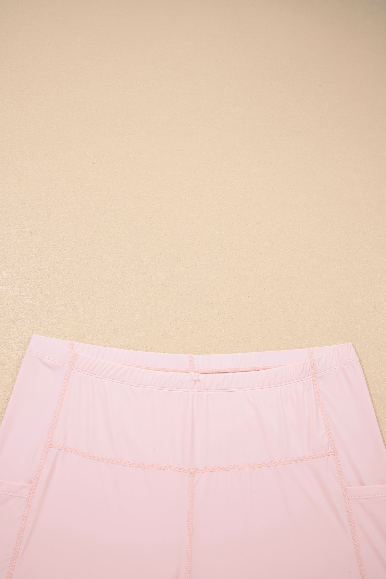 Plus Shorts Size Build-in Sleeveless Dress With Short 2-Piece Outfit in Pink
