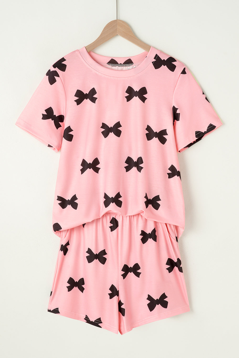 Short Bow Printed 2pcs Lounge Set