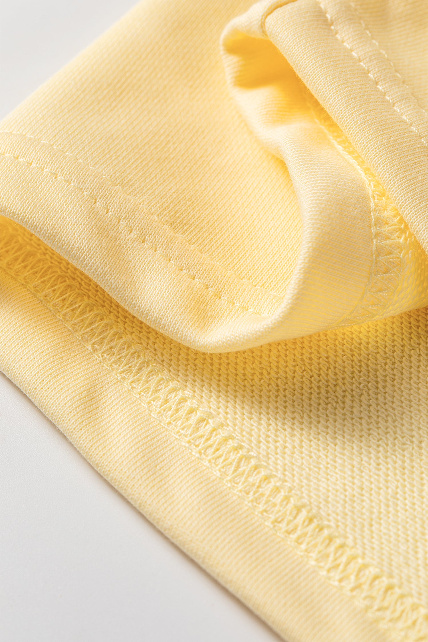 Cream Lace Solid Eyelet Panel Accent Plus Size 2pcs Outfit in Yellow