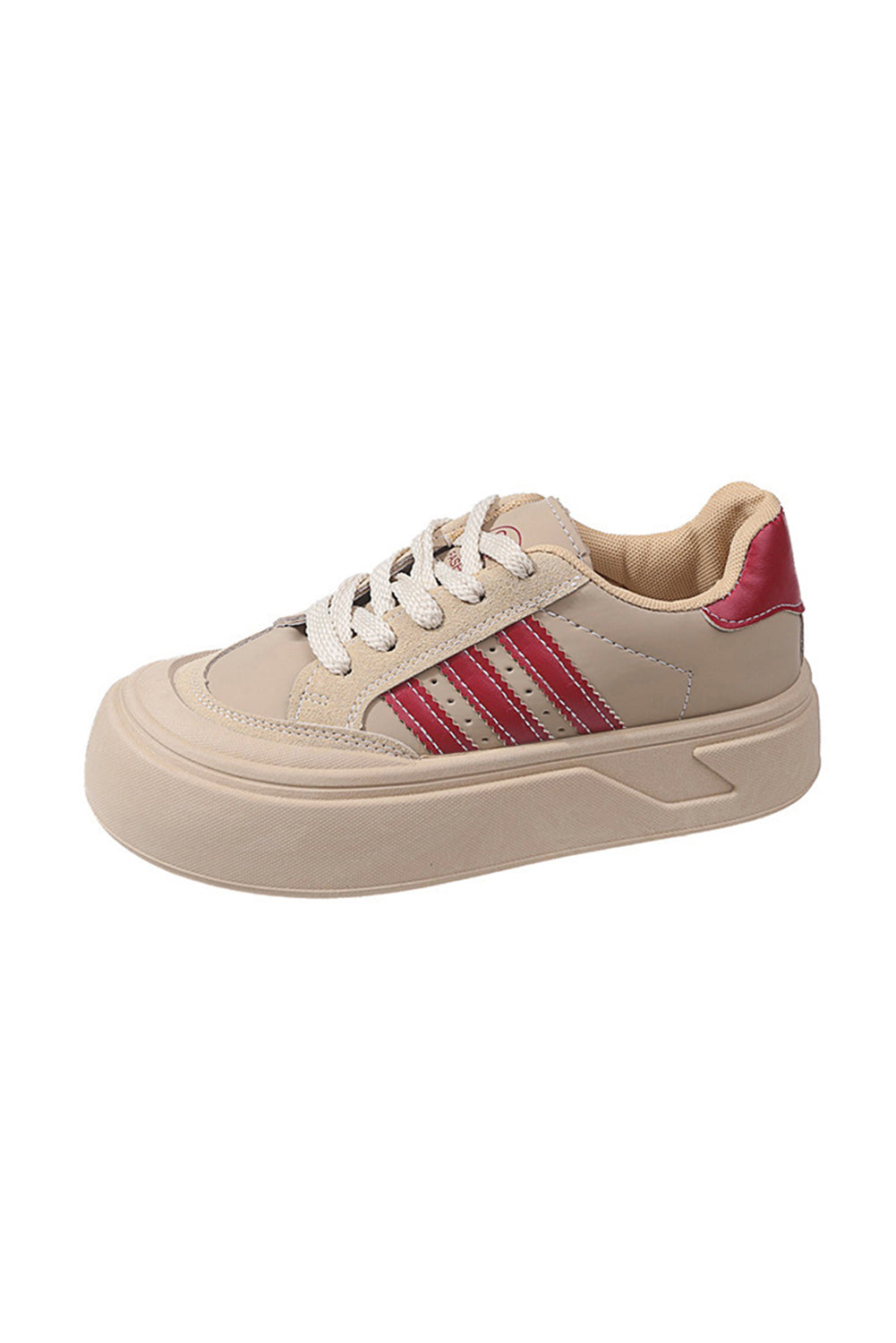 Leather Retro PU Lace-up Thick Sole Everyday Shoes