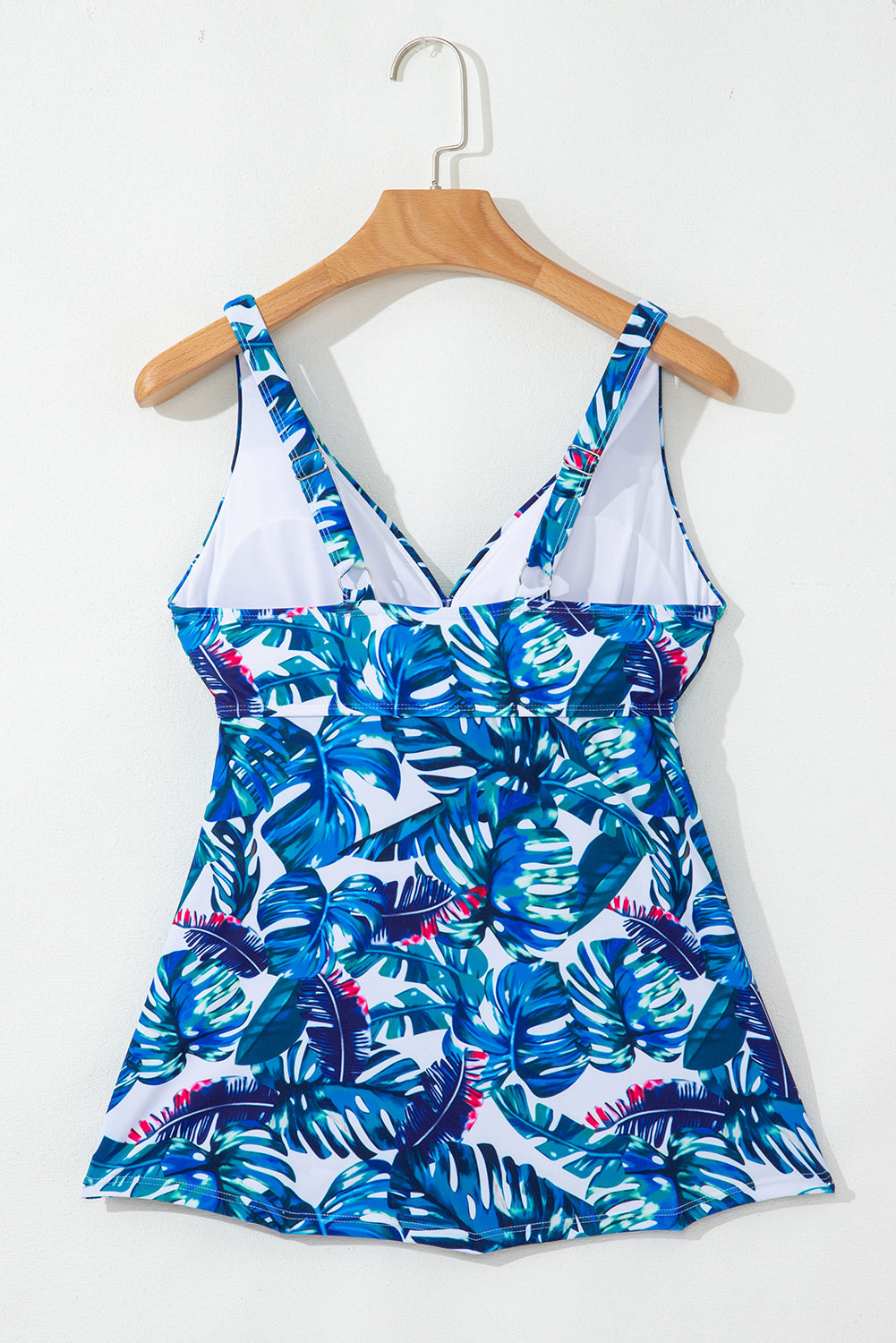 Floral Print Padded V Neck Tankini Top
