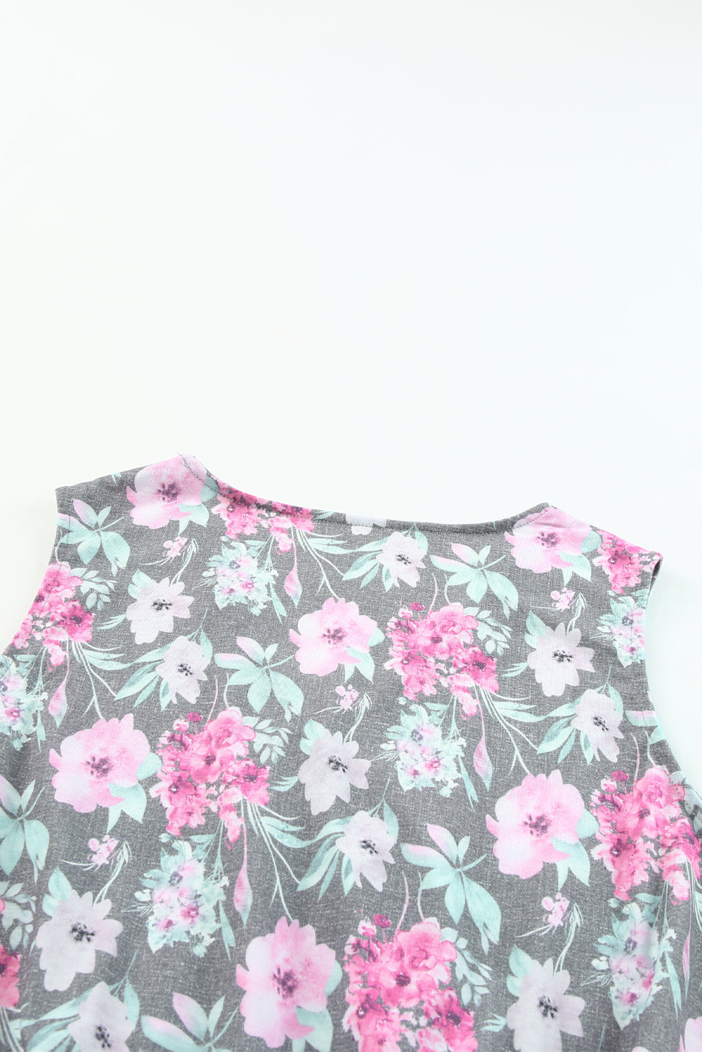 Romper for Women Vintage Wash Floral-Print Print Sleeveless