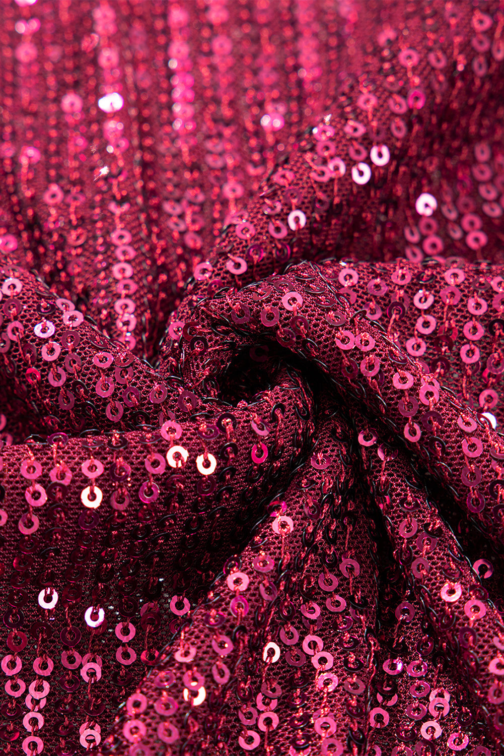 Women's Sleeve Sparkling Sequin Short Bubble Blouse