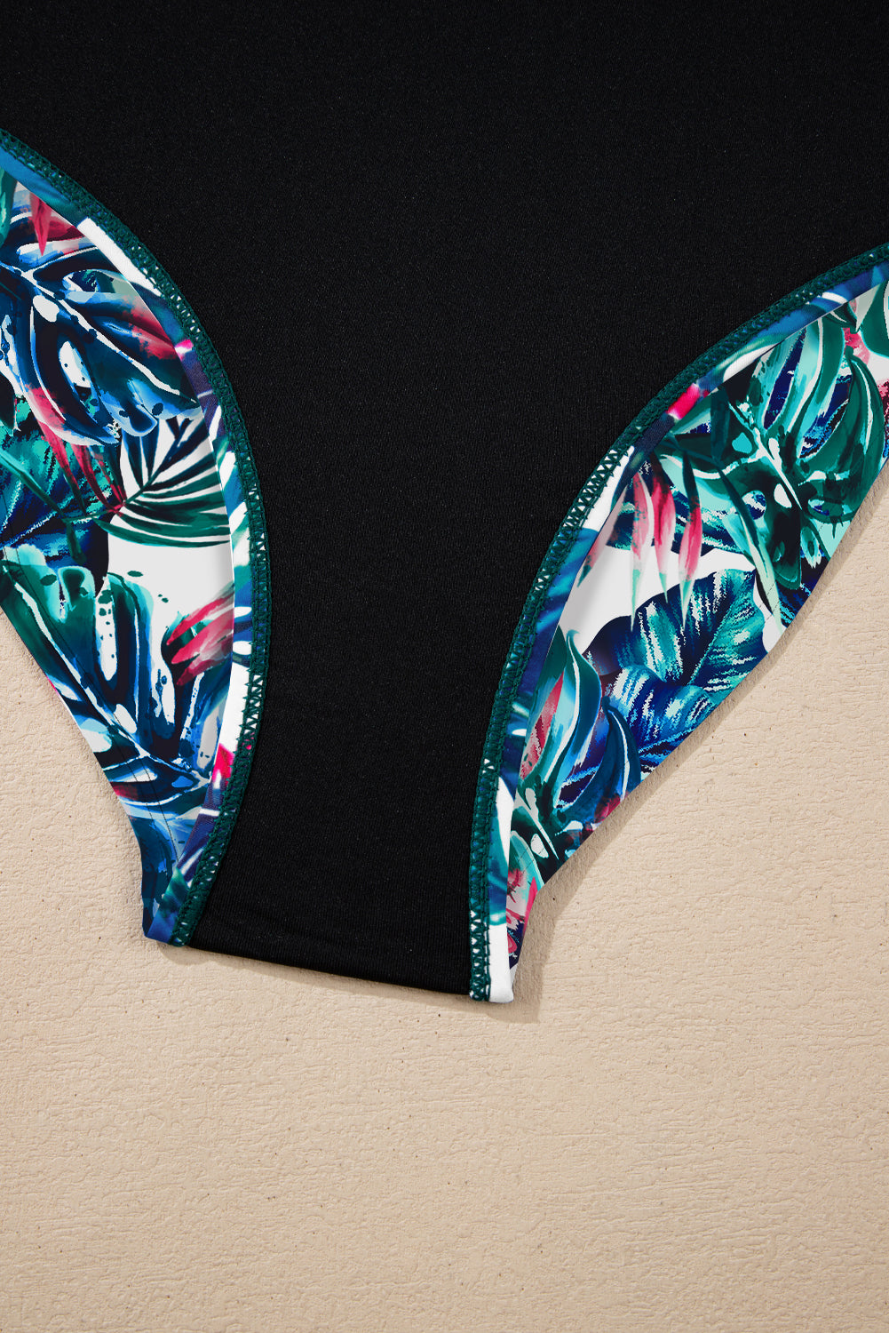 Drawstring Tummy Control Mix-and-match 2pcs Tankini Swimsuit