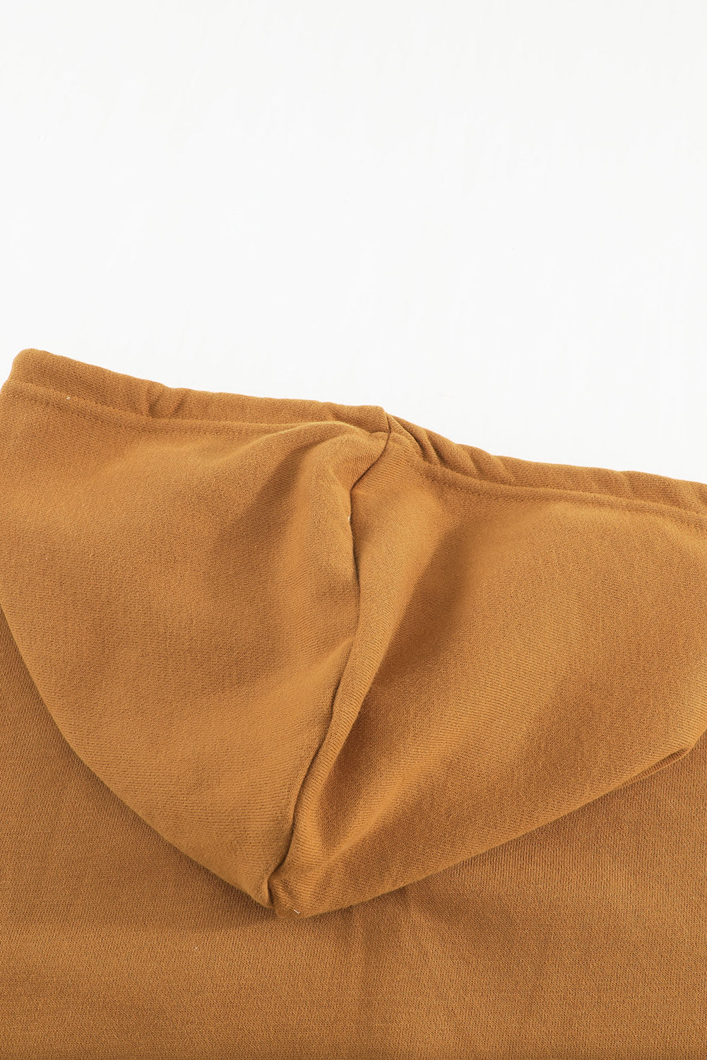 Women's Jacket with Zip-Front Pocket Drawcord Brown Hoodie