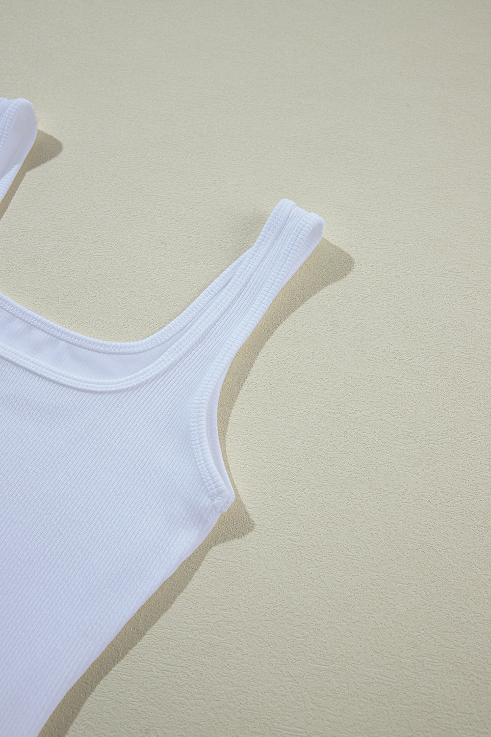 Women's Bodysuit Featuring Knitted Sleeveless Rib-Knitted