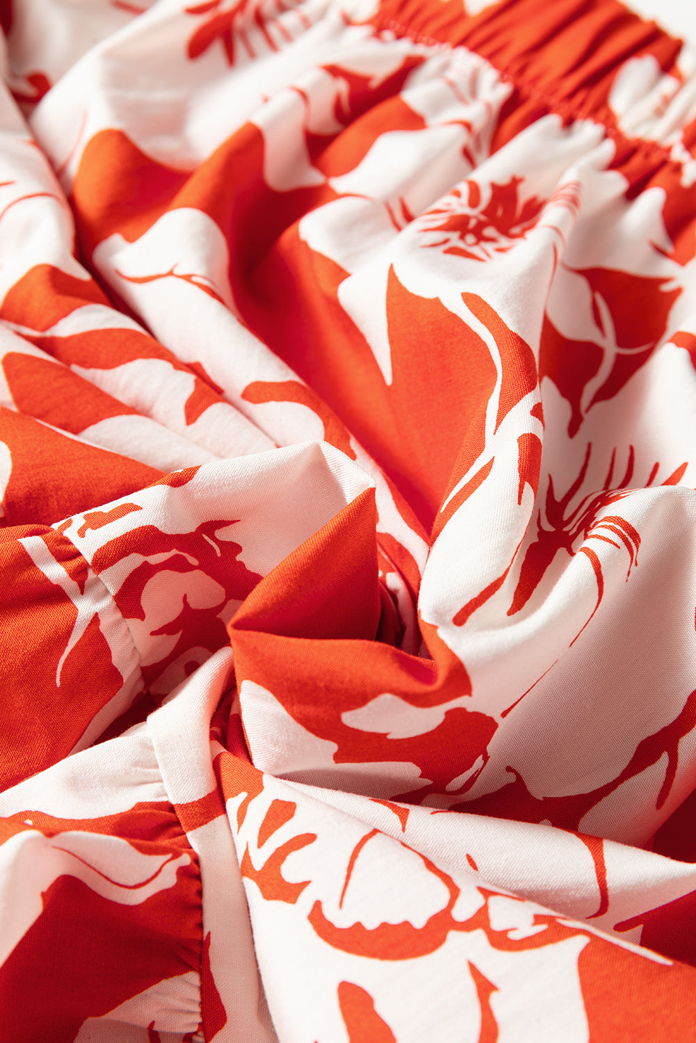 High Western Split Floral Cowgirl Maxi Skirt in Red