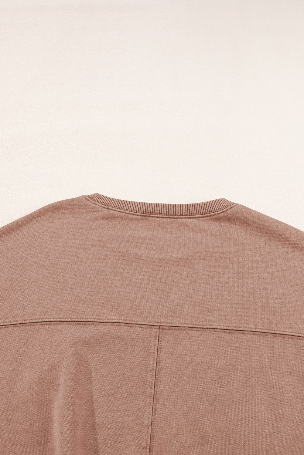 Exposed Seam Batwing Sleeve Drop Shoulder Sweatshirt