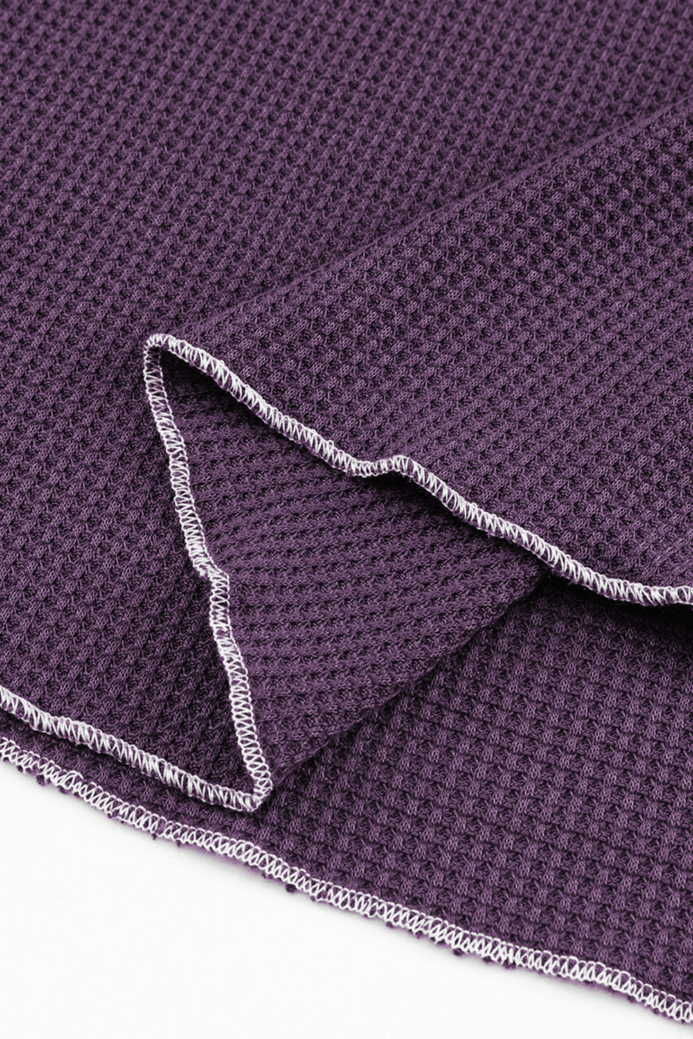 Textured Round-Neck Long-Sleeved Top Style