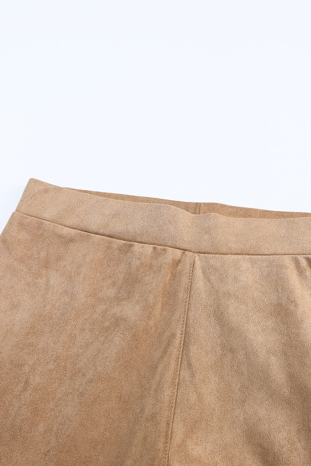 Women's Leggings with High-Rise Faux Suede Khaki Slim-Fit