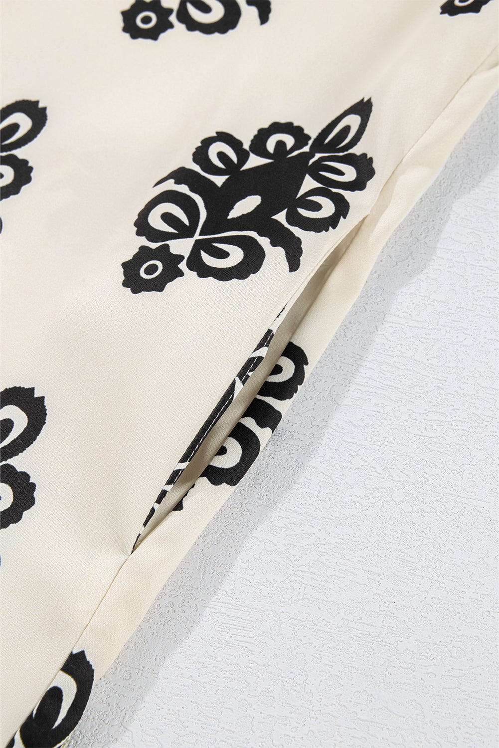 Geometric Printed Sleeveless Bowknot Back Mini Dress