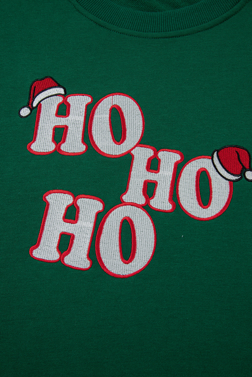 Embroidered Christmas Letter Graphic Fashion Sweatshirt