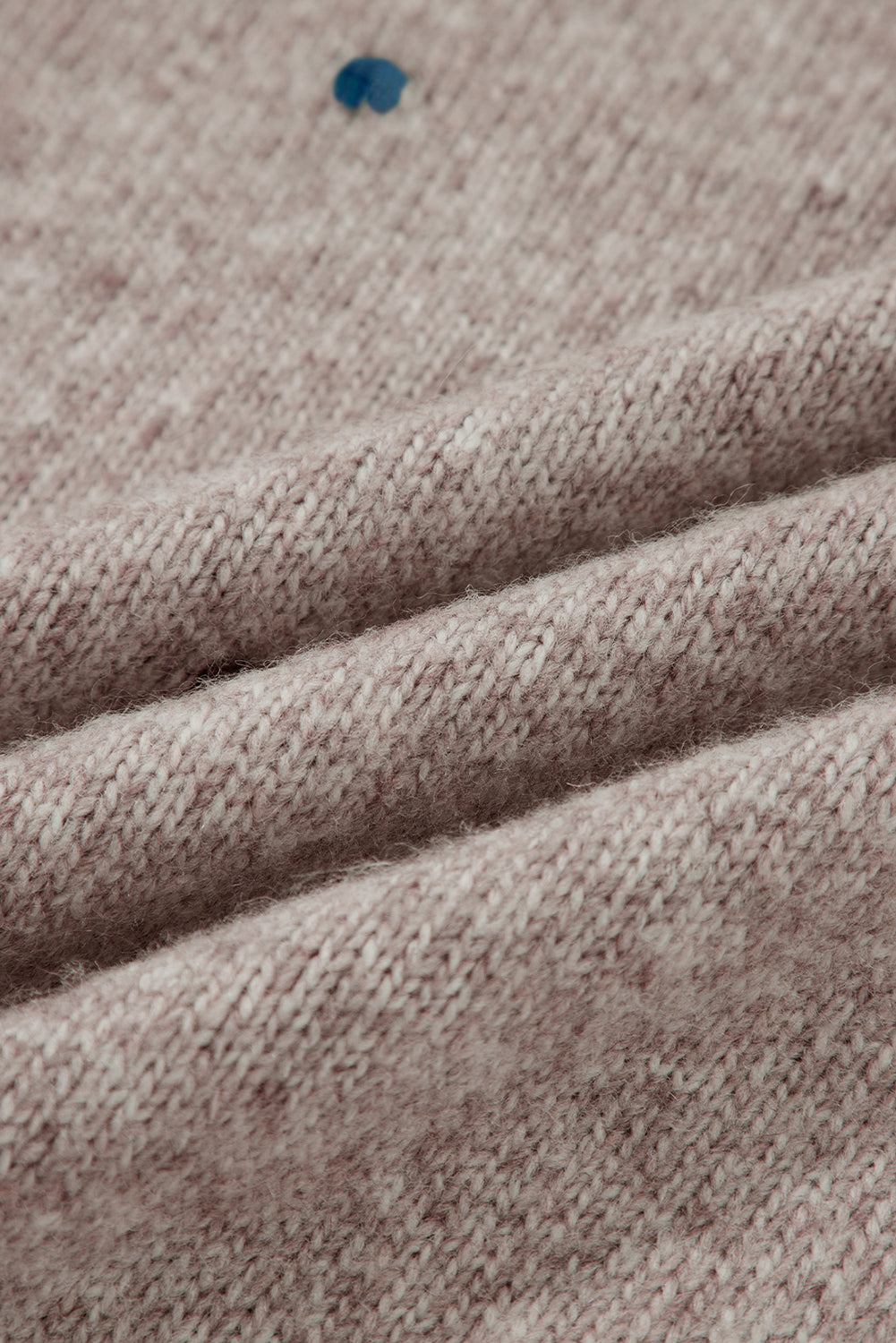 Colored Dot Contrast Dot Detail Drop-Shoulder Knit Top