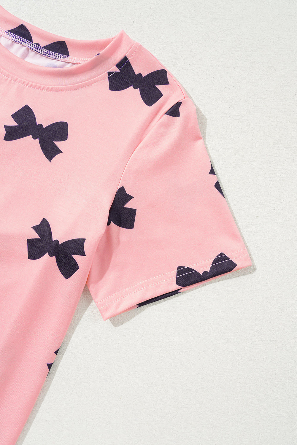 Short Bow Printed 2pcs Lounge Set