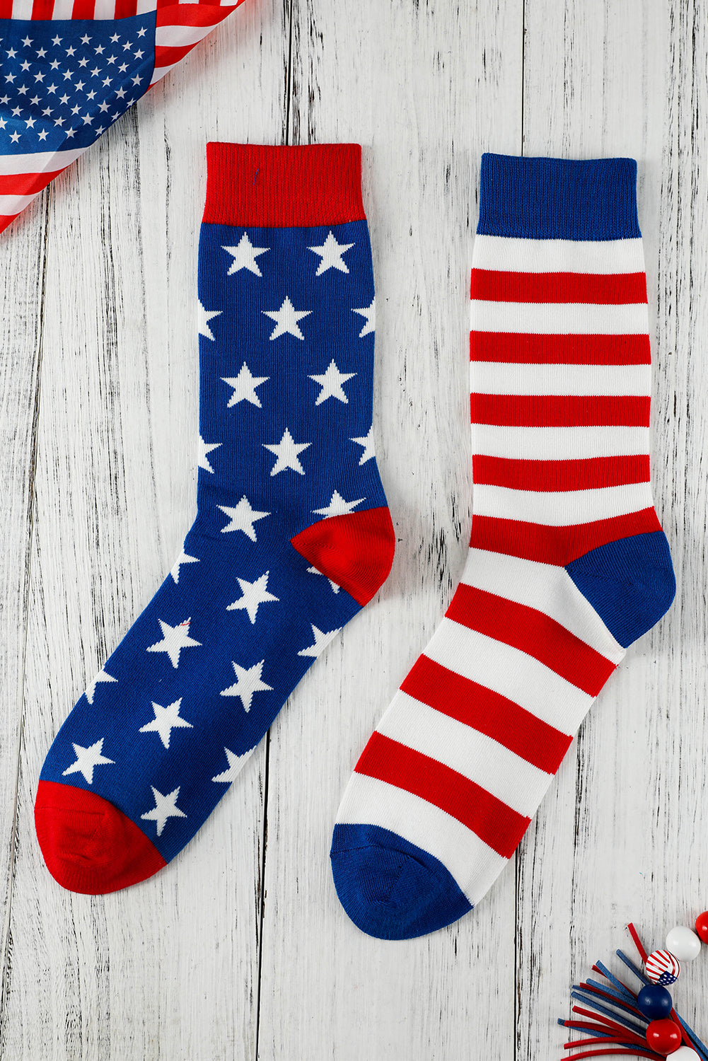 American Soft Flag Pattern Knit Socks