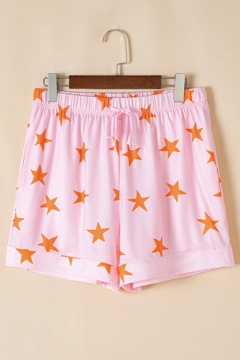 Stars and Short-Sleeved Shirt Shorts Bamboo Pajama Set
