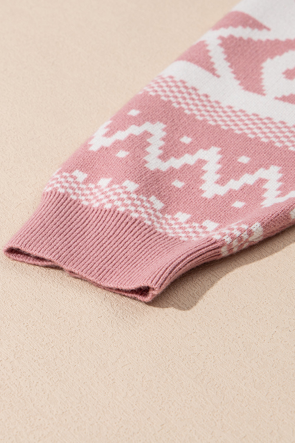 Abstract Print Pullover Knit Top