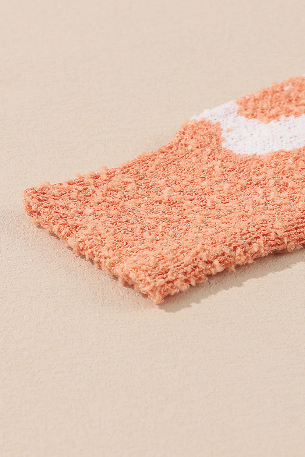 Sweater for Women Dropped-Shoulder Fuzzy Floral-Print Knitted