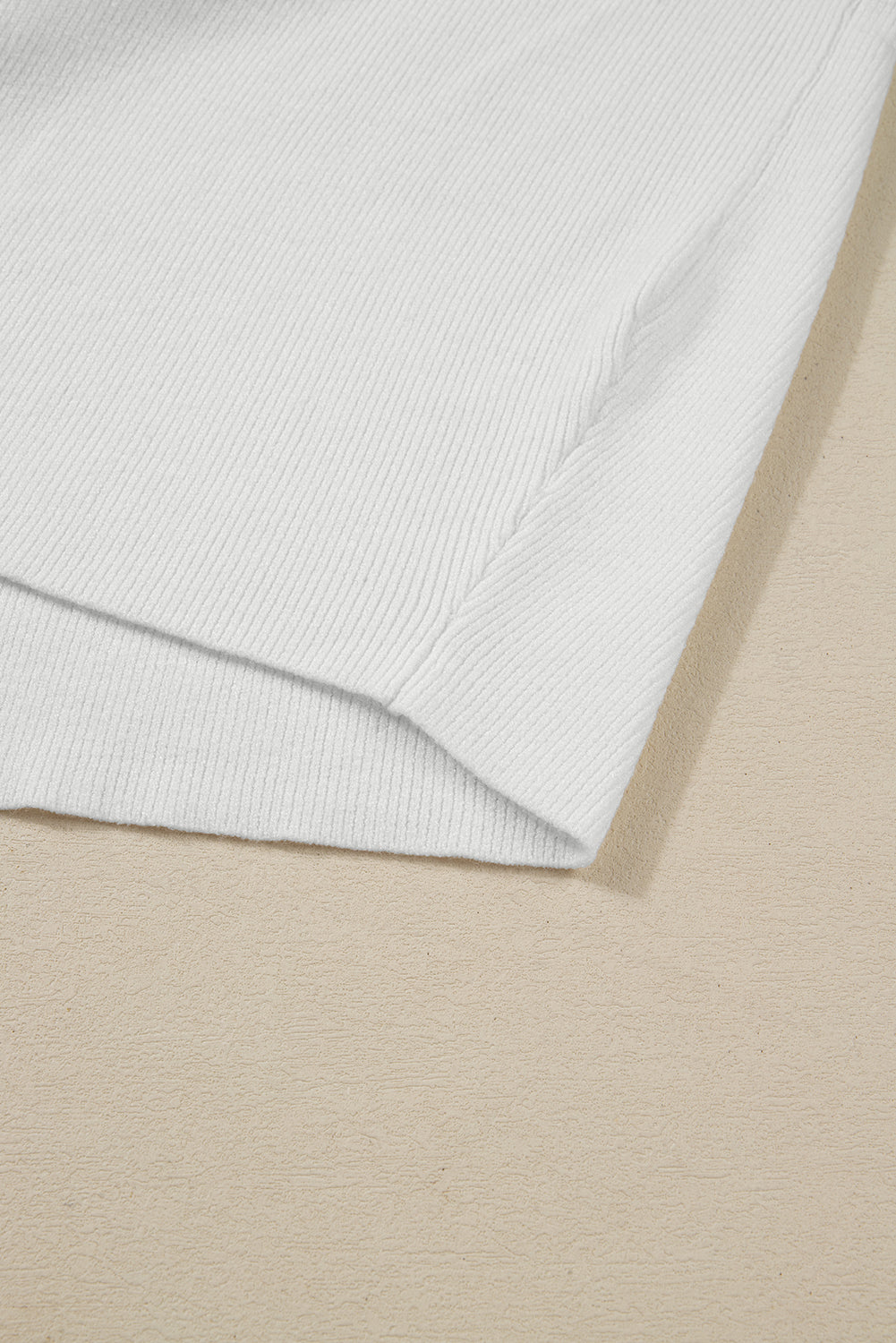 Plain Rib-Knit Colorblock Rib-Knit Knit Baggy Knit Top