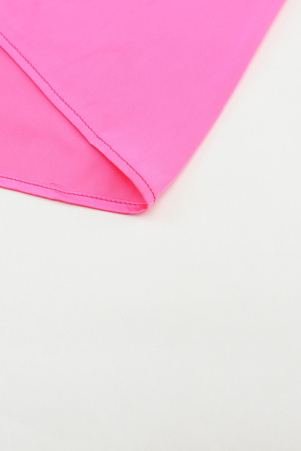 Women's Crew Neck Satin Puff Long-Sleeve Blouse